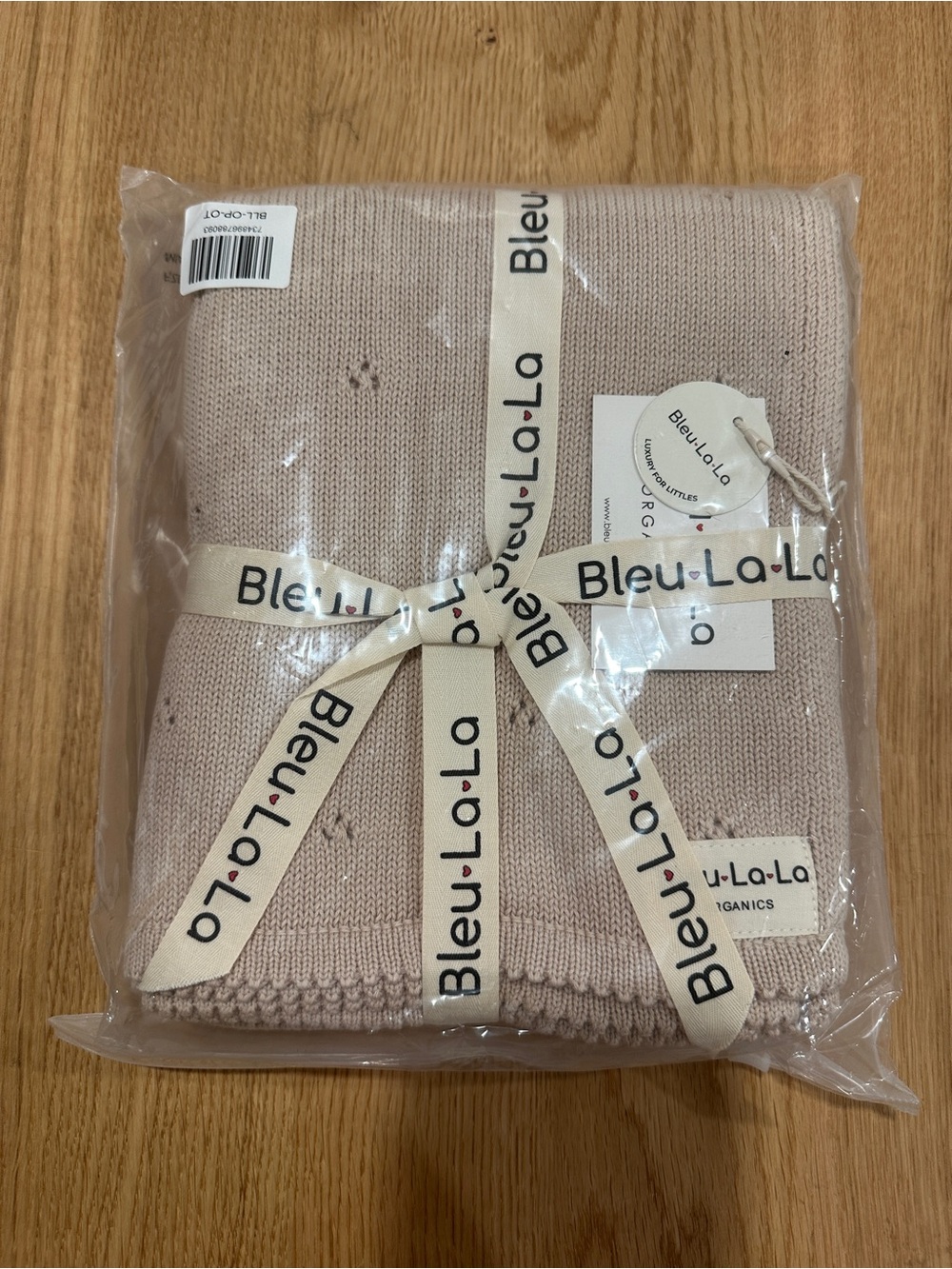 Oatmeal beige Bleu La La blanket
